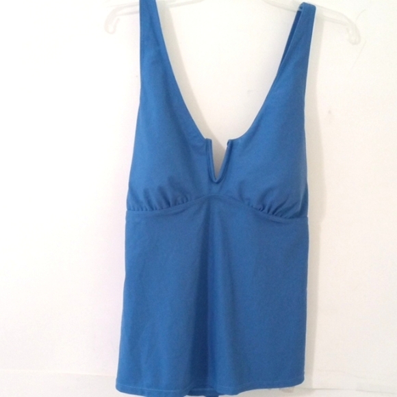 ZAFUL BLUE V-NECK CRISSCROSS BACK HIGH WAIST TANKINI SWIMSUIT SET  SIZE 2XL NWT - Picture 4 of 9